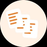 Animated stack of transcript cards created for Notulensi.